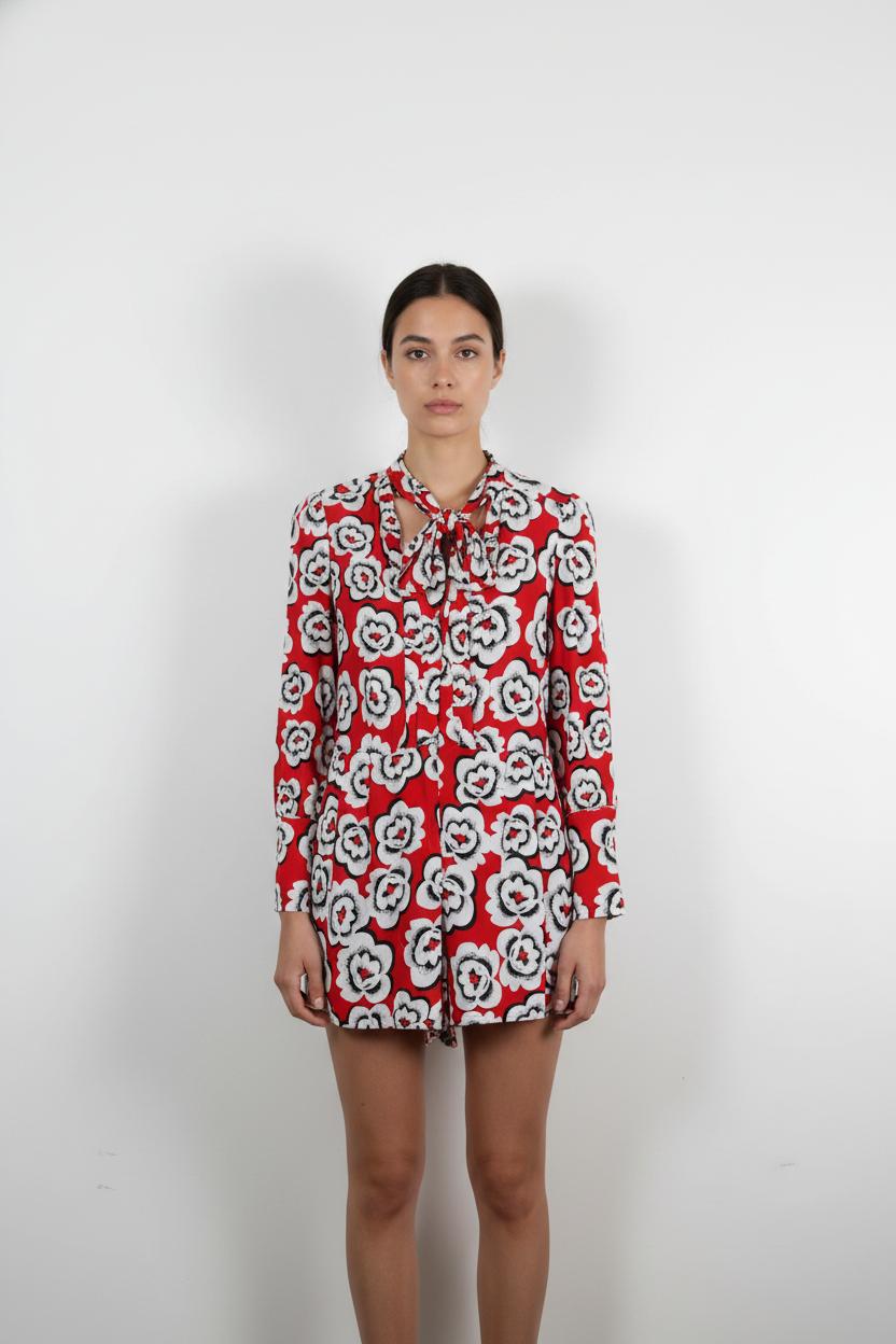 Blouse Rouge et Blanche - Taille S/36