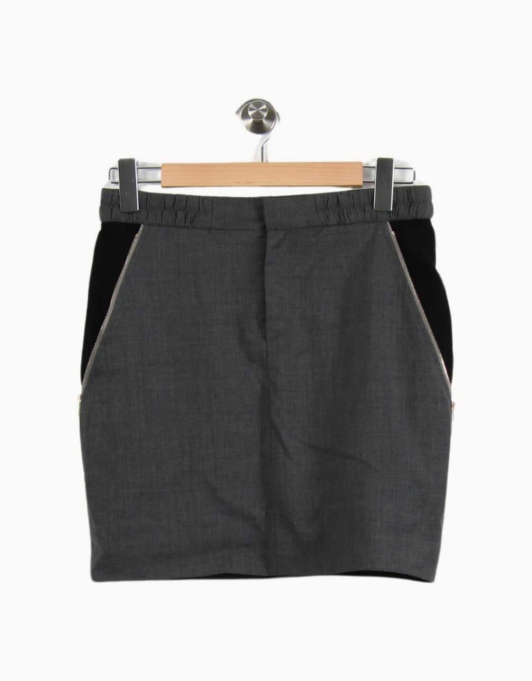 Jupe Droite Grise et Noire - Taille S/36 de la marque IKKS | PARAD54801 - Vendu par Paradigme - Image 4