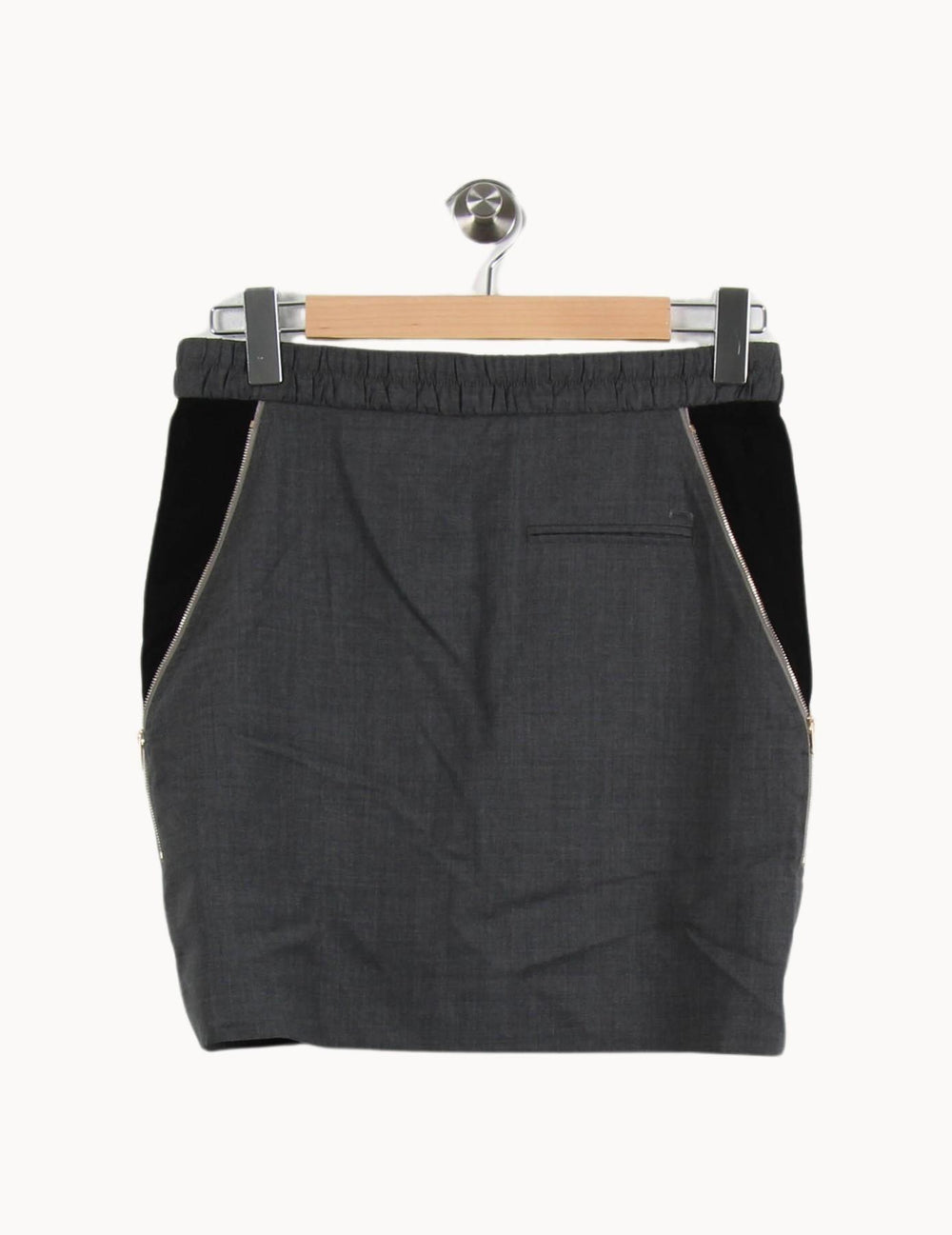 Jupe Droite Grise et Noire - Taille S/36 de la marque IKKS | PARAD54801 - Vendu par Paradigme - Image 2