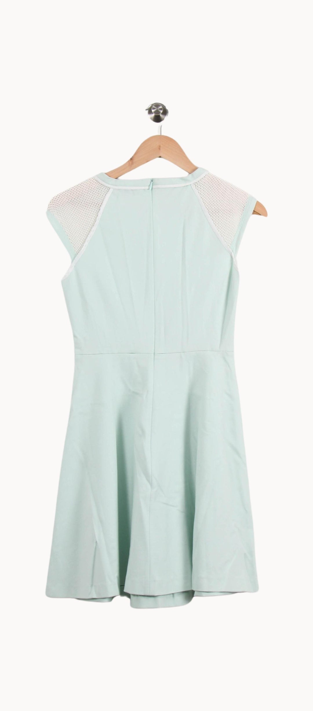 Robe Patineuse Vert Clair et Blanc - Taille S/36 de la marque Tara Jarmon | PARAD54804 - Vendu par Paradigme - Image 4