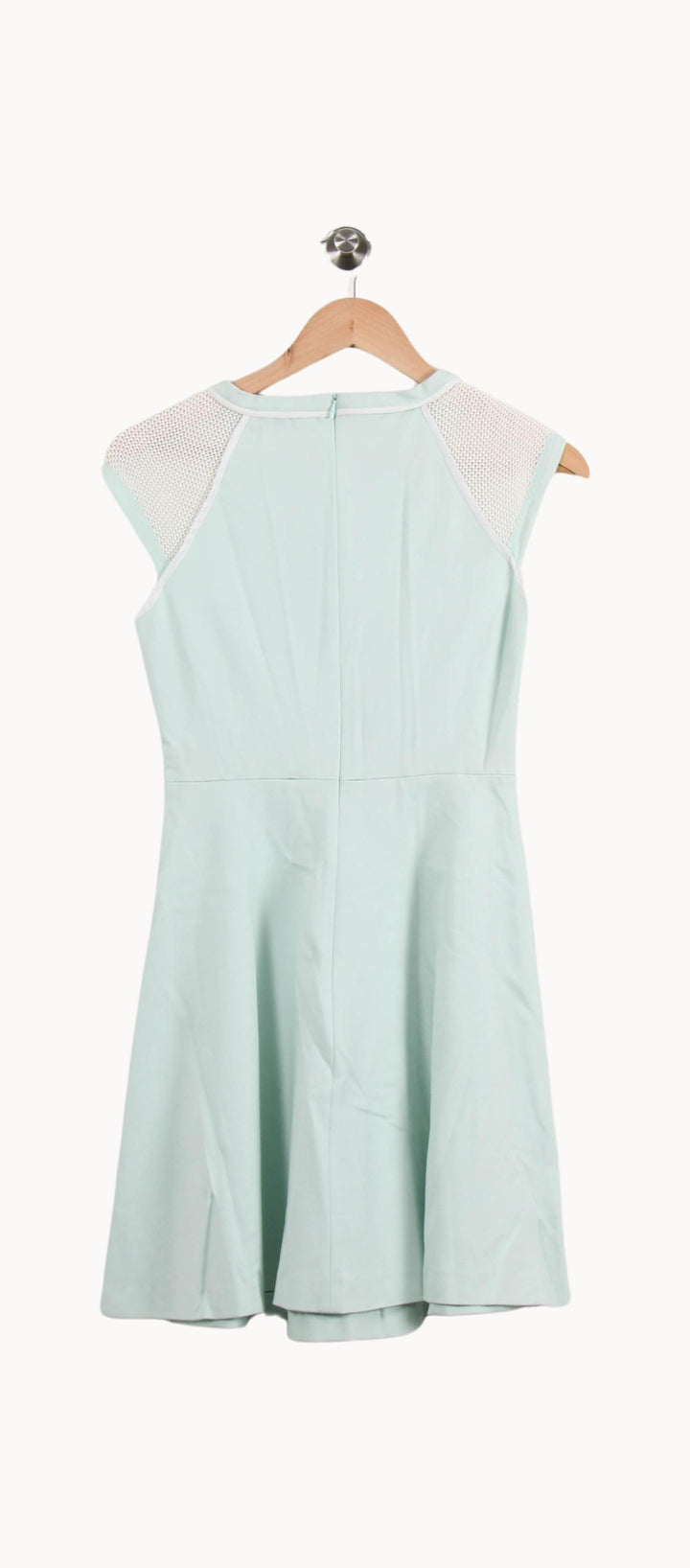 Robe Patineuse Vert Clair et Blanc - Taille S/36 de la marque Tara Jarmon | PARAD54804 - Vendu par Paradigme - Image 4