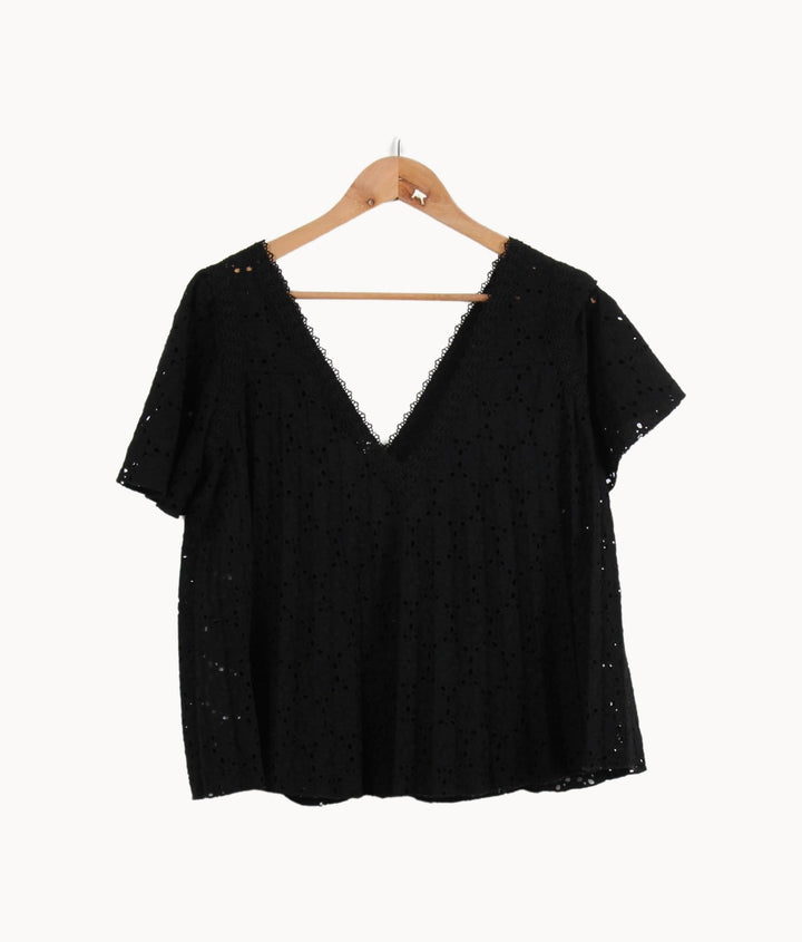 Blouse Noire - Taille XS/34 de la marque Sézane | PARAD54831 - Vendu par Paradigme - Image 4