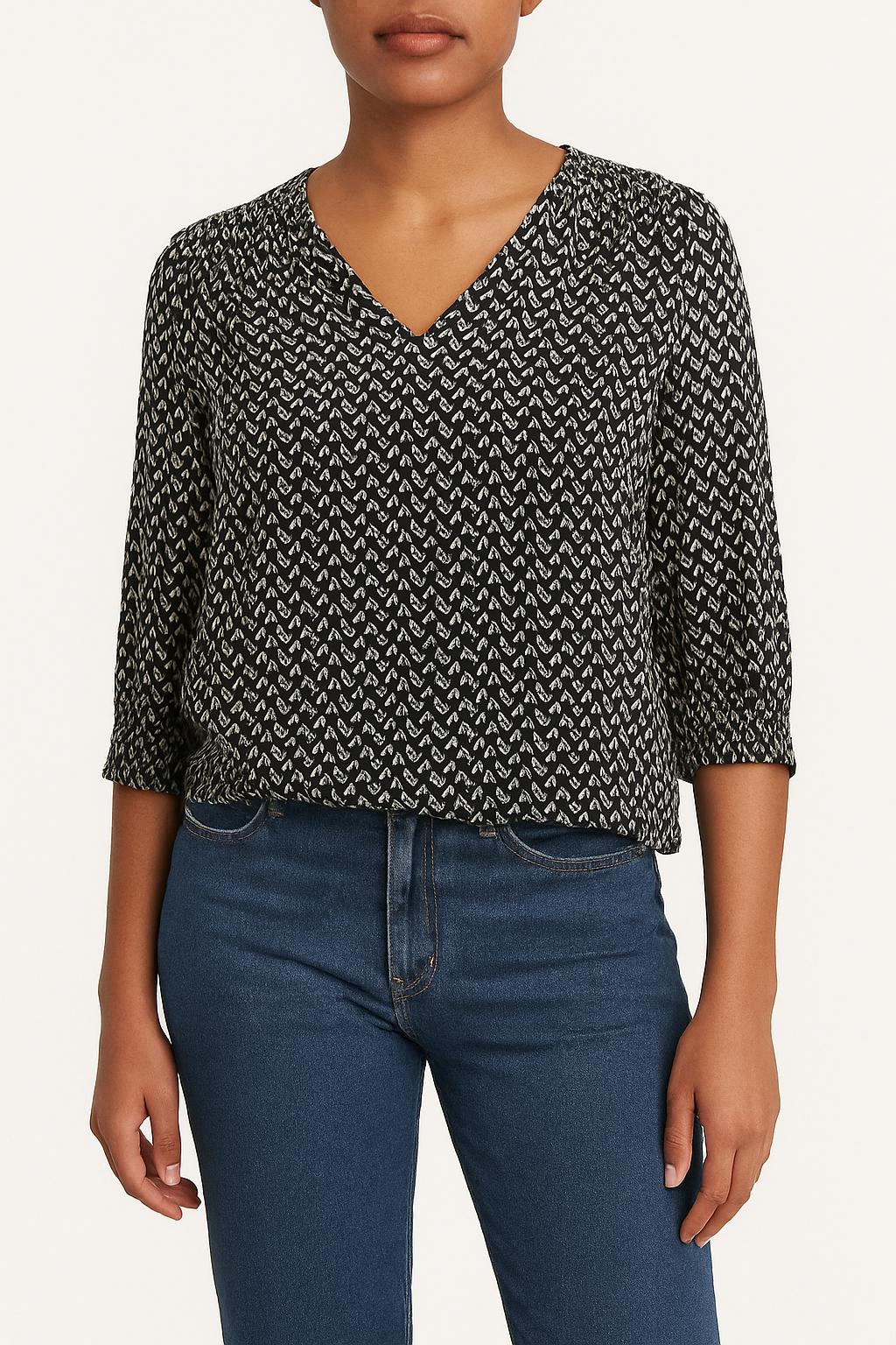 Blouse Noire et Blanche - Taille S/36 de la marque ba&sh | PARAD54837 - Vendu par Paradigme - Image 1