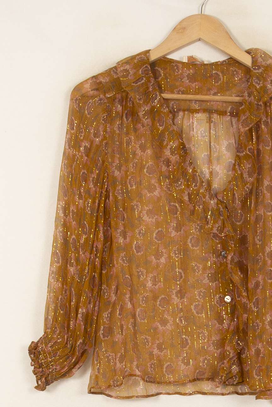 Blouse Dorée - Taille S/36 de la marque Louise Misha | PARAD54843 - Vendu par Paradigme - Image 3