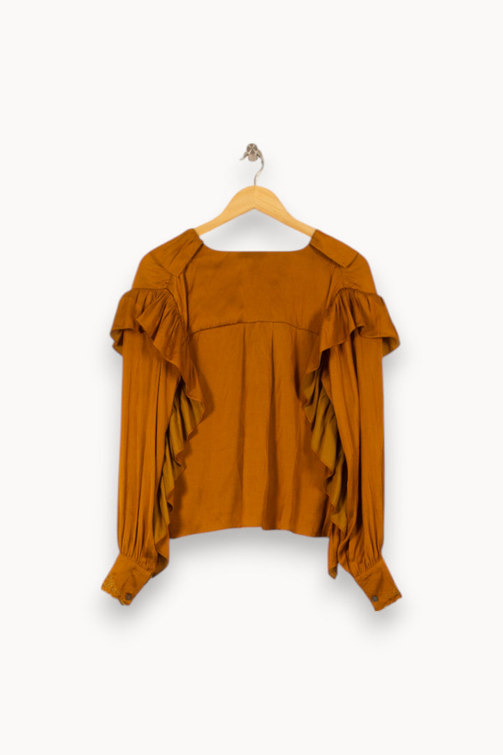 Blouse Orange - Taille S/36 de la marque Louise Misha | PARAD54848 - Vendu par Paradigme - Image 4