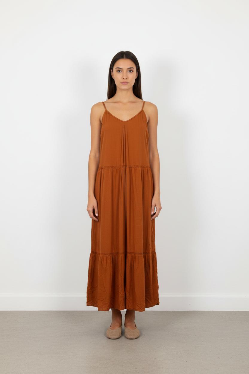 Robe Longue Marron - Taille S/36