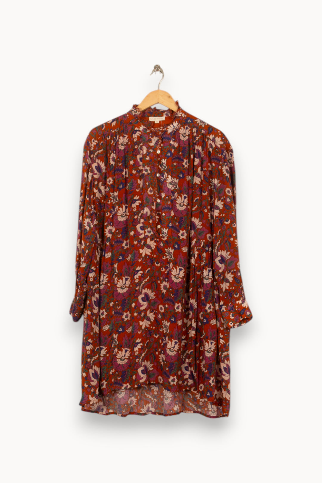 Robe Courte Marron et Rouge - Taille S/36 de la marque Louise Misha | PARAD54858 - Vendu par Paradigme - Image 2