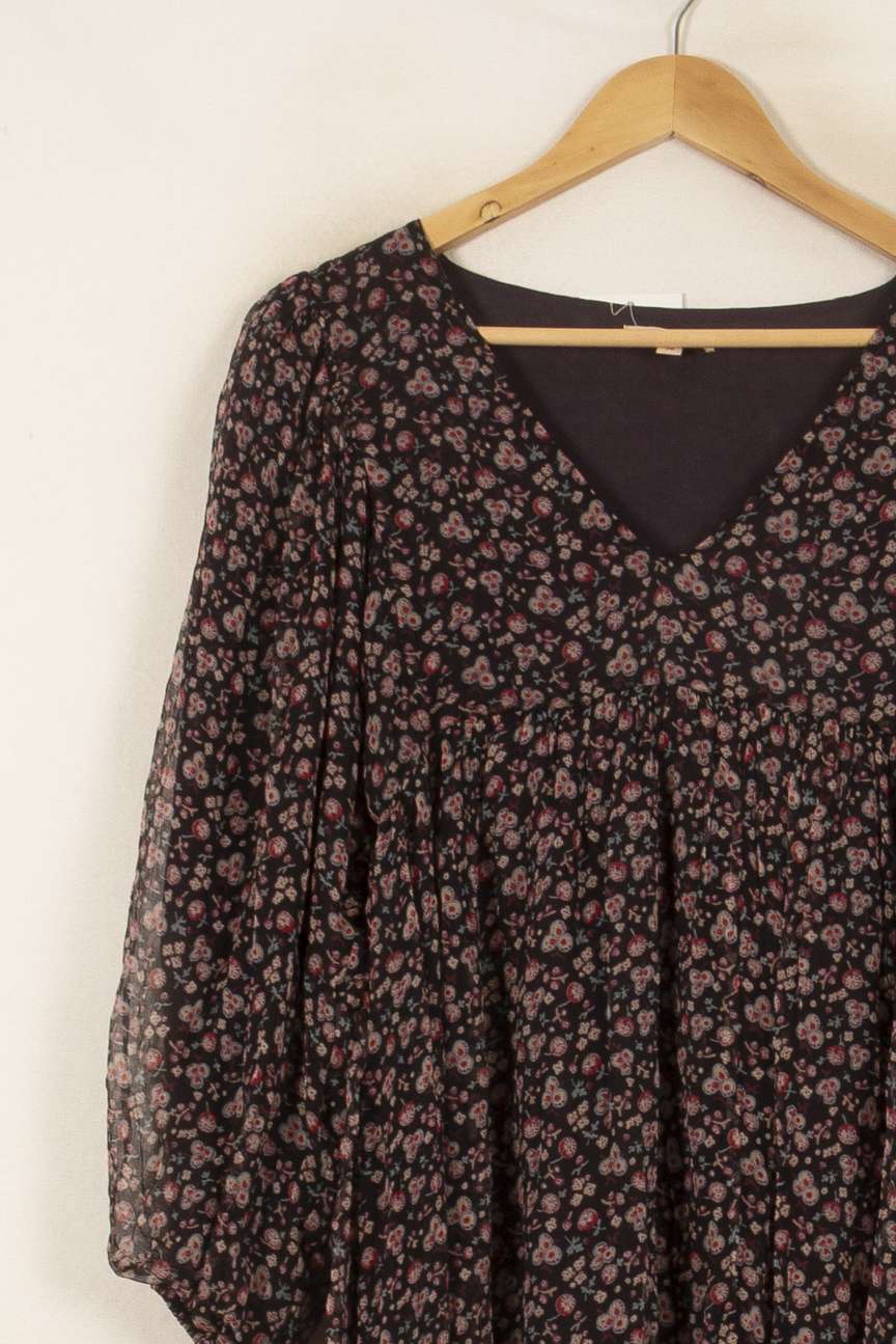 Robe Courte Noire à Fleurs - Taille S/36 de la marque Louise Misha | PARAD54860 - Vendu par Paradigme - Image 3