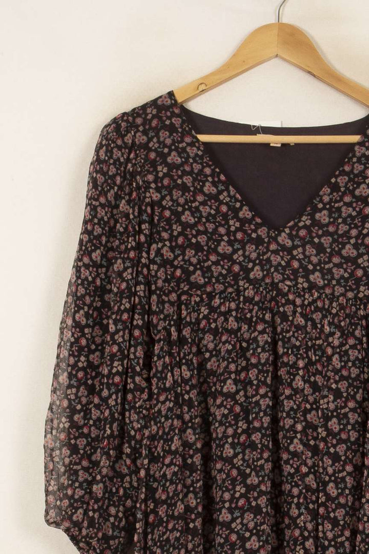 Robe Courte Noire à Fleurs - Taille S/36 de la marque Louise Misha | PARAD54860 - Vendu par Paradigme - Image 3