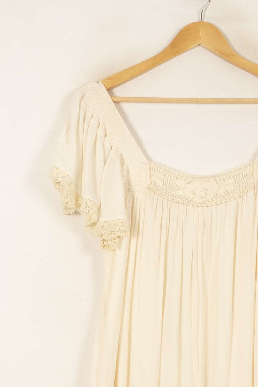 Robe Longue Blanche - Taille M/38 de la marque Louise Misha | PARAD54865 - Vendu par Paradigme - Image 3