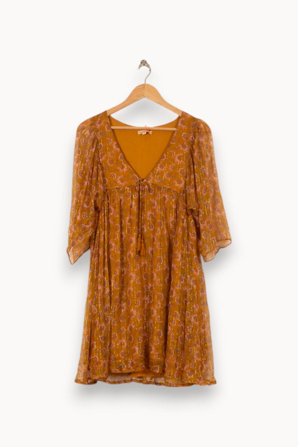 Robe Fluide Orange - Taille S/36 de la marque Louise Misha | PARAD54867 - Vendu par Paradigme - Image 2
