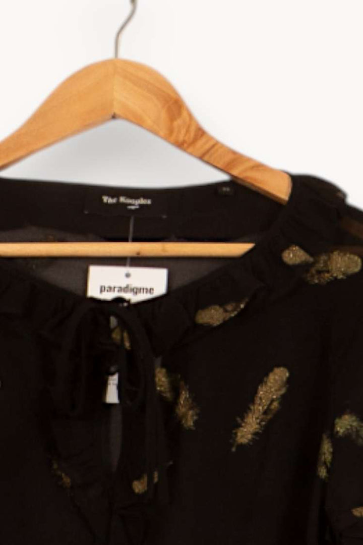 Blouse Noire et Dorée - Taille XS/34 de la marque The Kooples | PARAD54902 - Vendu par Paradigme - Image 3