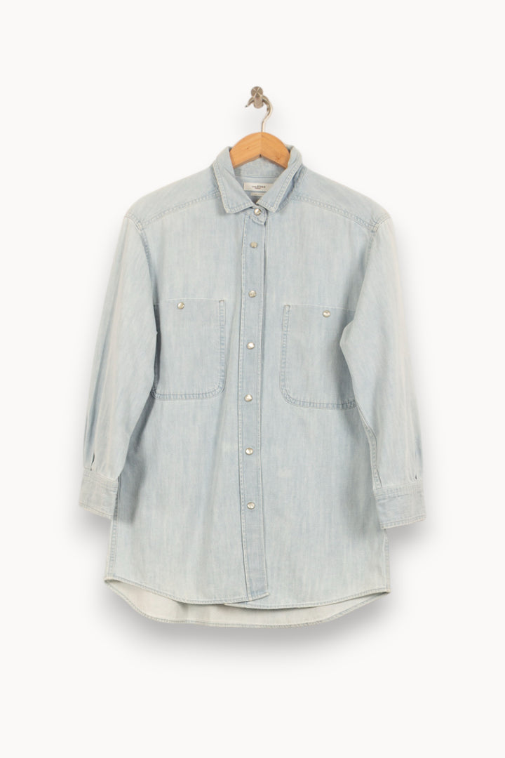 Chemise en Jean Bleue - Taille S/36 de la marque Isabel Marant étoile | PARAD54909 - Vendu par Paradigme - Image 2