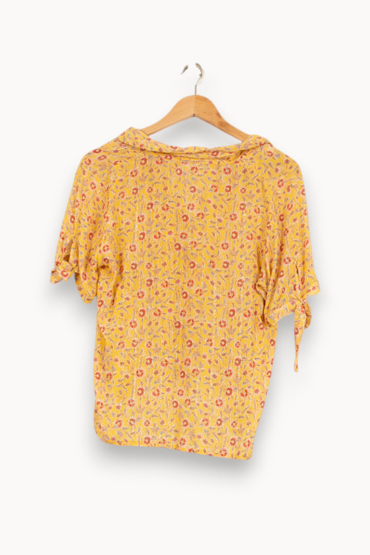 Blouse Jaune à Fleurs - Taille S/36 de la marque Orta | PARAD54914 - Vendu par Paradigme - Image 4