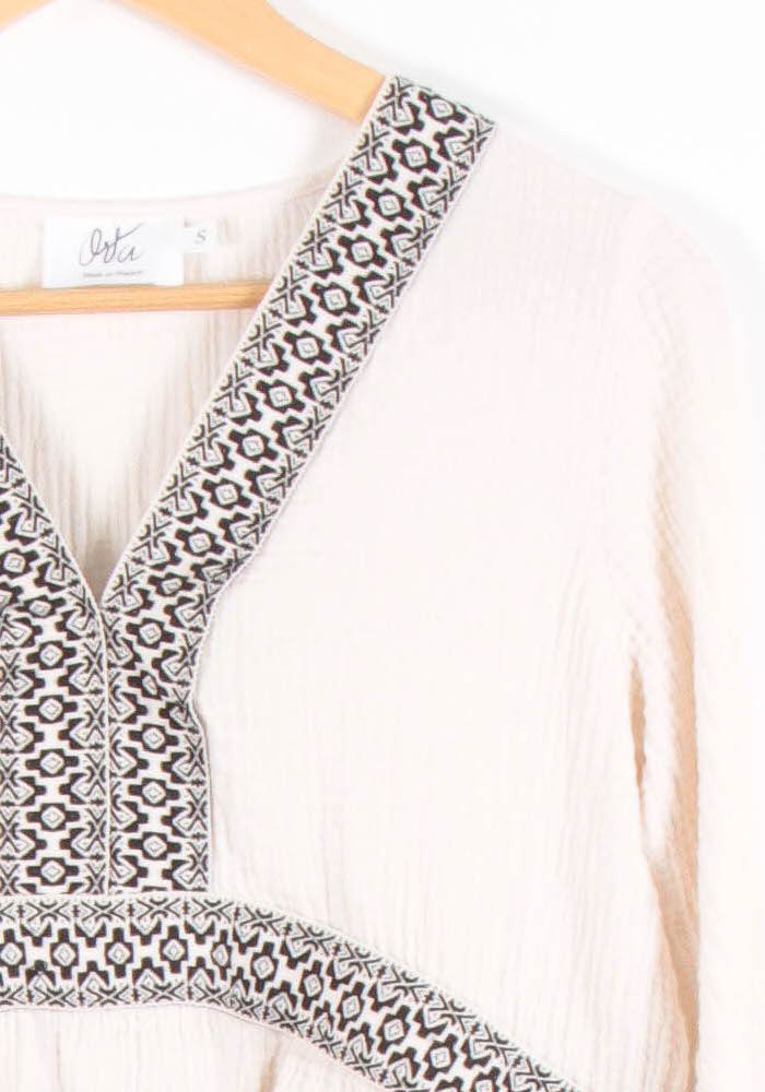 Blouse Blanche et Noire - Taille S/36 de la marque Orta | PARAD54923 - Vendu par Paradigme - Image 3