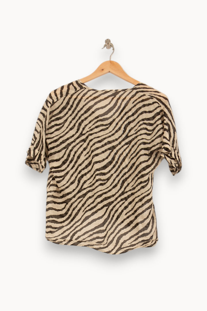 Blouse Noire et Beige - Taille S/36 de la marque Orta | PARAD54924 - Vendu par Paradigme - Image 4