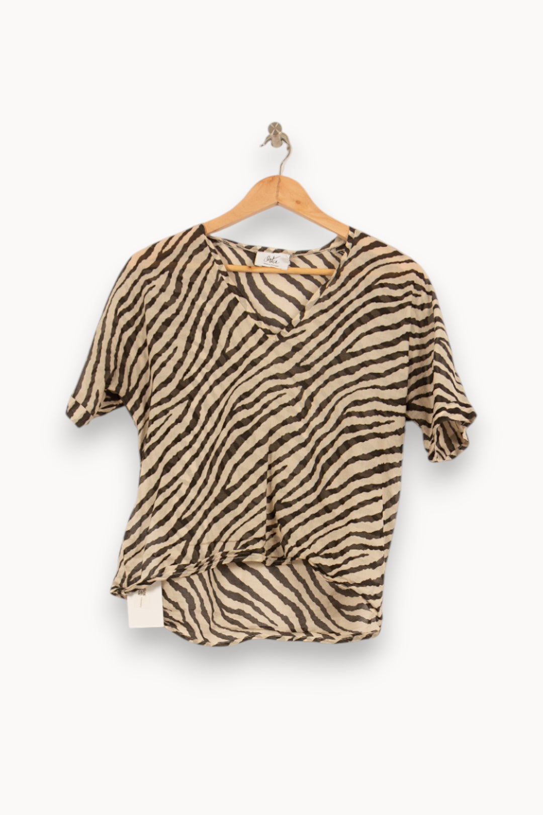 Blouse Noire et Beige - Taille S/36 de la marque Orta | PARAD54924 - Vendu par Paradigme - Image 2