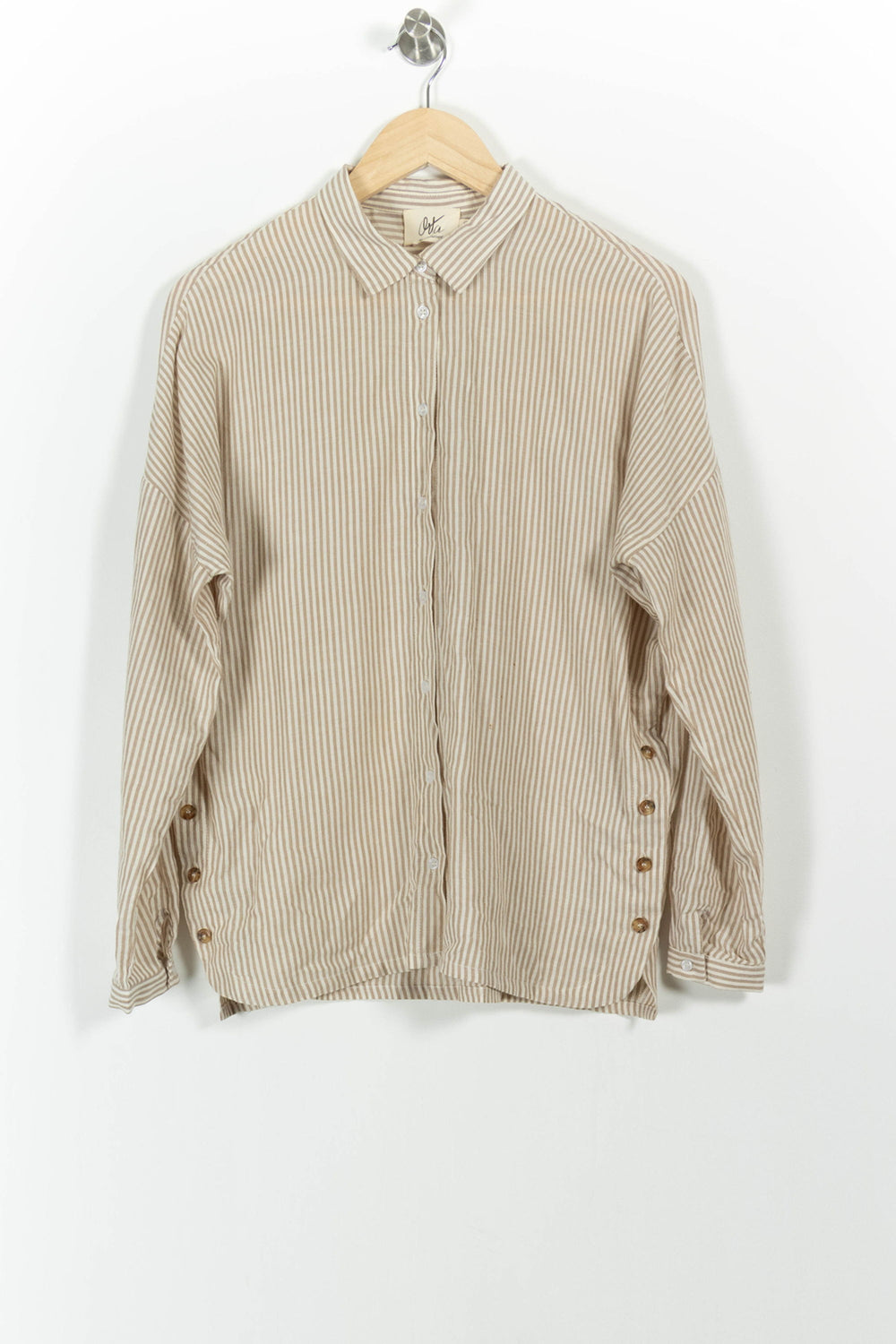 Chemise Rayée Beige et Blanche - Taille S/36 de la marque Orta | PARAD54925 - Vendu par Paradigme - Image 2