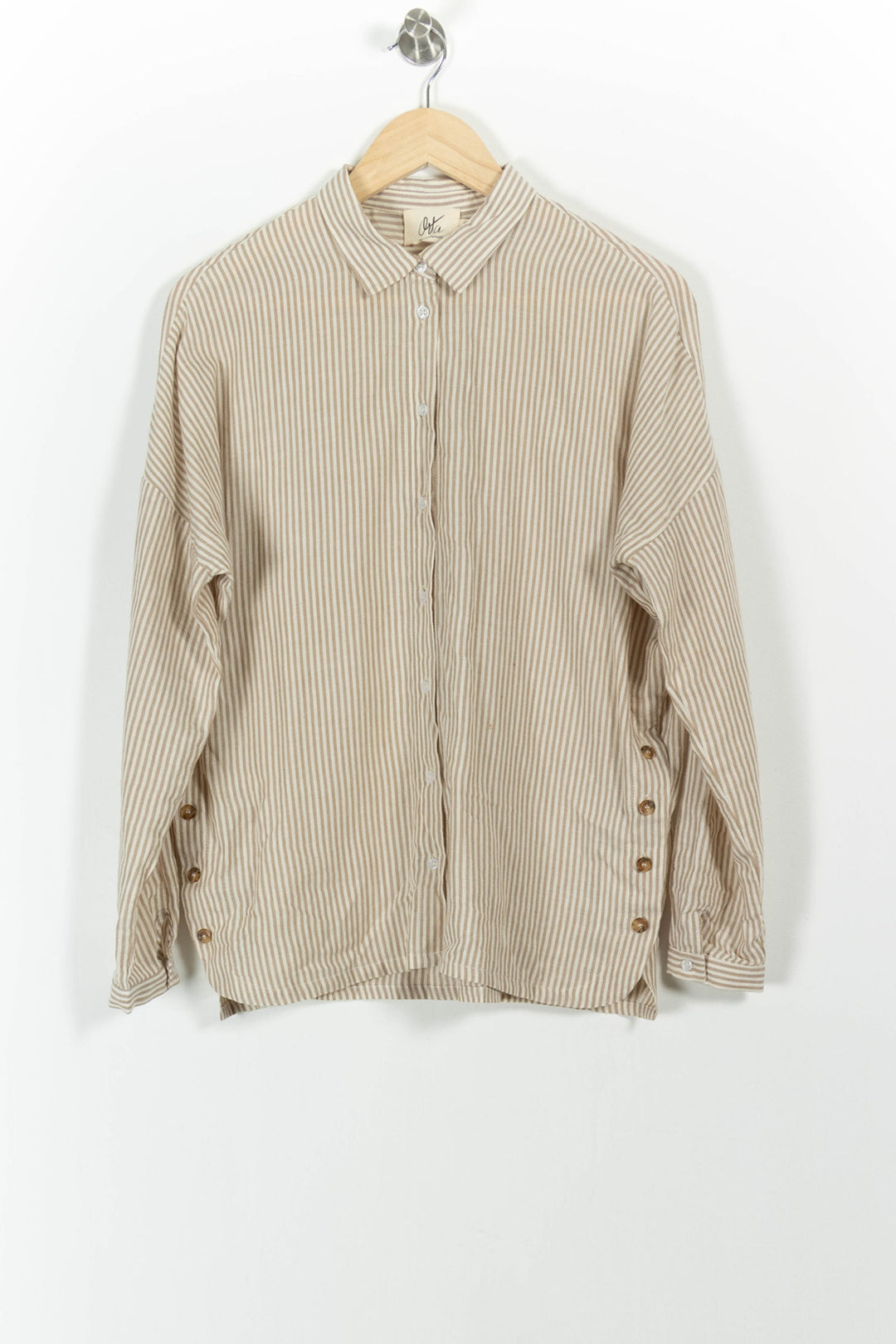 Chemise Rayée Beige et Blanche - Taille S/36 de la marque Orta | PARAD54925 - Vendu par Paradigme - Image 2