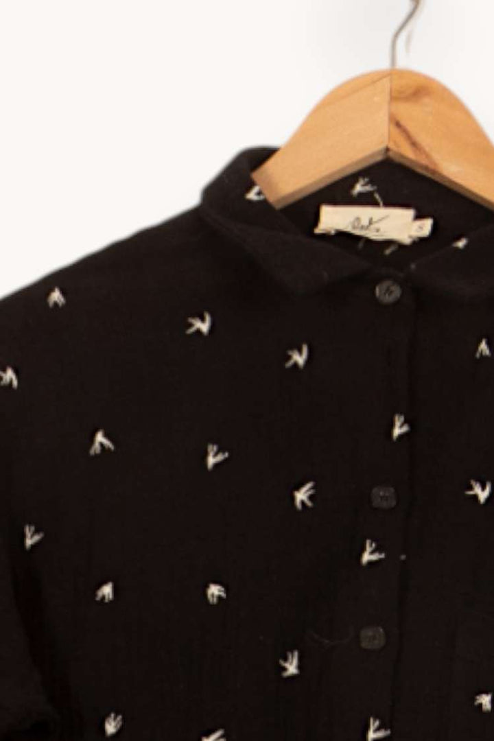 Chemise Noire et Blanche - Taille S/36 de la marque Orta | PARAD54931 - Vendu par Paradigme - Image 3