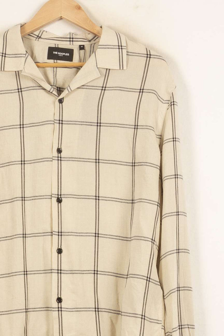 Chemise À Carreaux Beige et Noire - Taille M/38 de la marque The Kooples | PARAD54946 - Vendu par Paradigme - Image 3