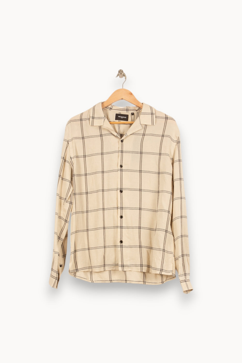 Chemise À Carreaux Beige et Noire - Taille M/38 de la marque The Kooples | PARAD54946 - Vendu par Paradigme - Image 2