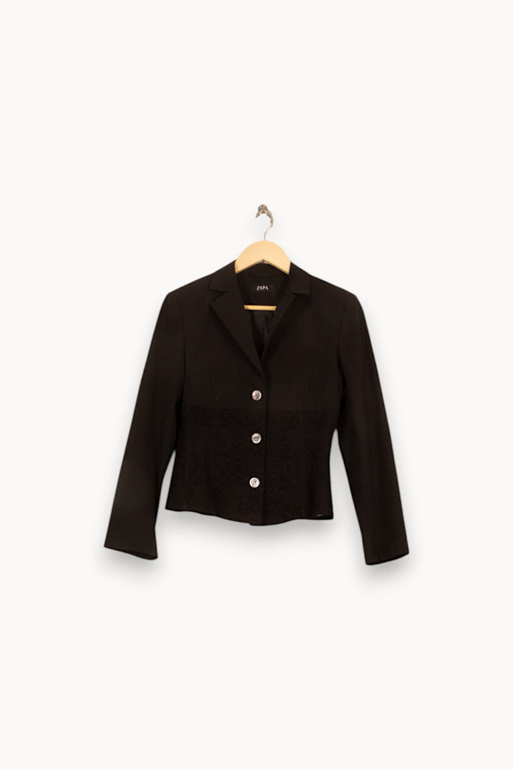 Veste Noire - Taille M/38 de la marque ZAPA | PARAD54948 - Vendu par Paradigme - Image 2