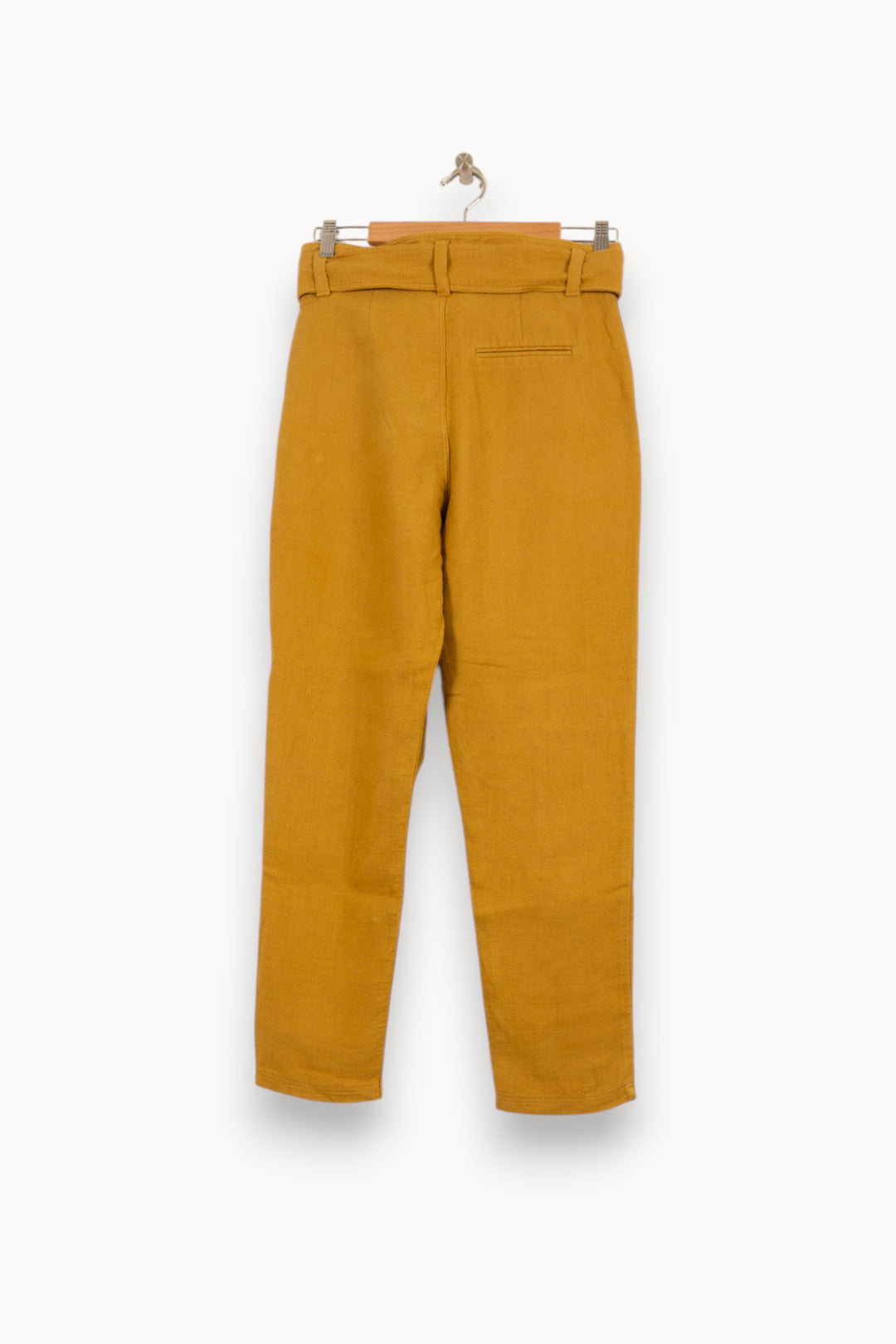 Pantalon Taille Haute Jaune - Taille S/36 de la marque Sézane | PARAD54966 - Vendu par Paradigme - Image 4