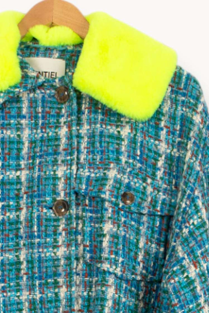 Manteau Bleu et Jaune - Taille S/36 de la marque Essentiel Antwerp | PARAD54978 - Vendu par Paradigme - Image 3
