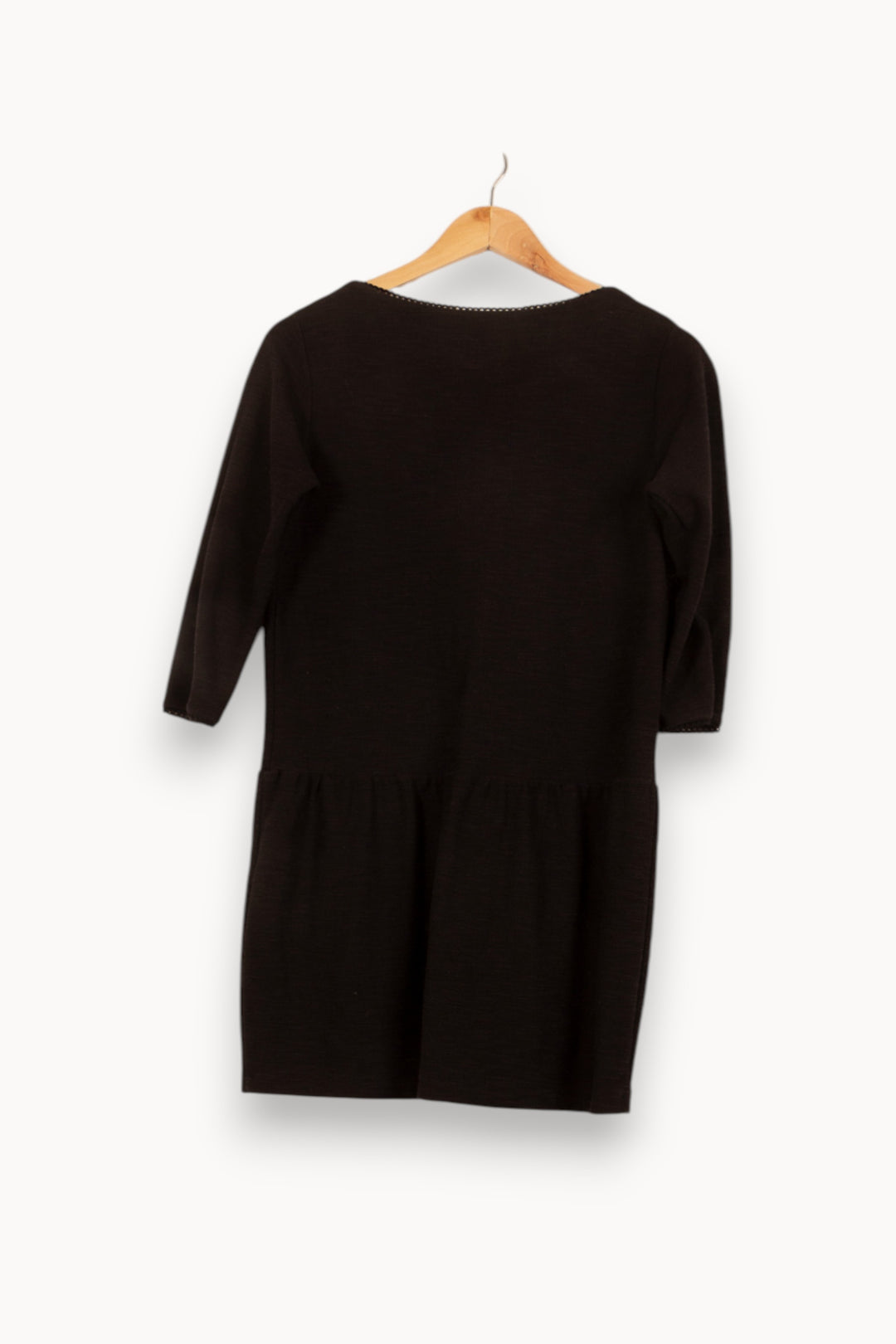 Robe Cache-Cœur Noire - Taille S/36 de la marque Orta | PARAD54979 - Vendu par Paradigme - Image 4
