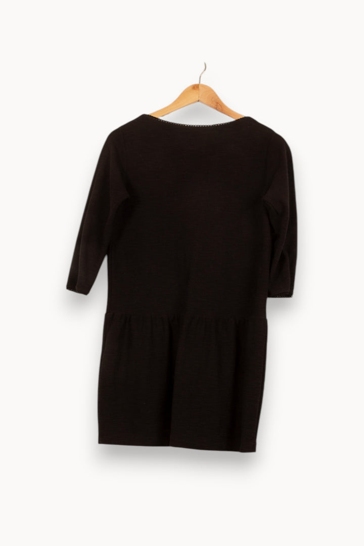 Robe Cache-Cœur Noire - Taille S/36 de la marque Orta | PARAD54979 - Vendu par Paradigme - Image 4