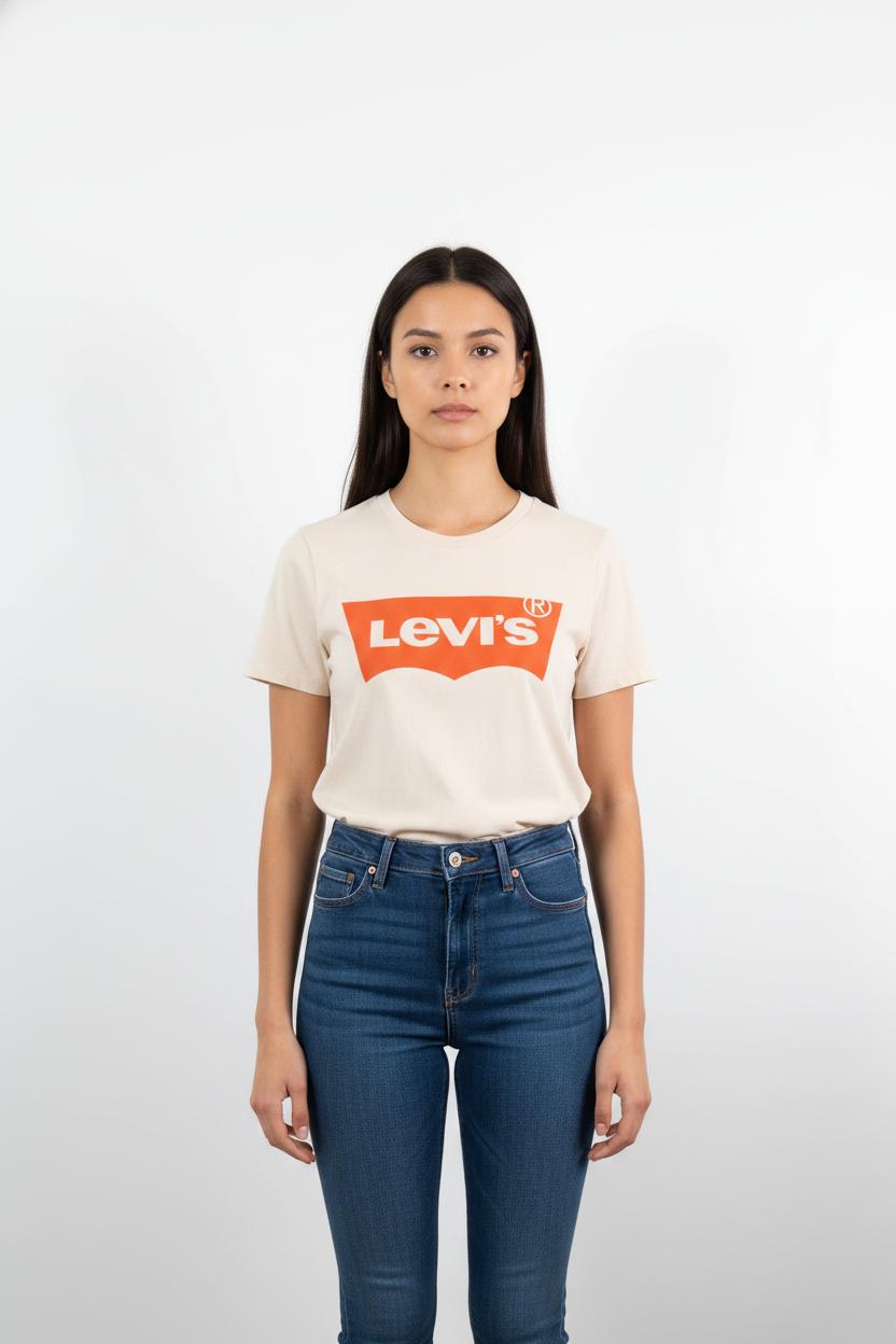 Tee-shirt Beige et Orange - Taille XXS/32