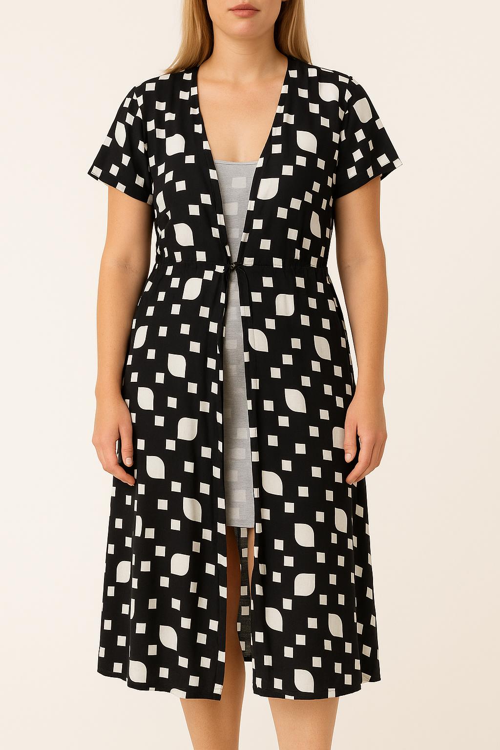 Robe Noire et Blanche - Taille XL/42 de la marque La Fée Maraboutée | PARAD54986 - Vendu par Paradigme - Image 1