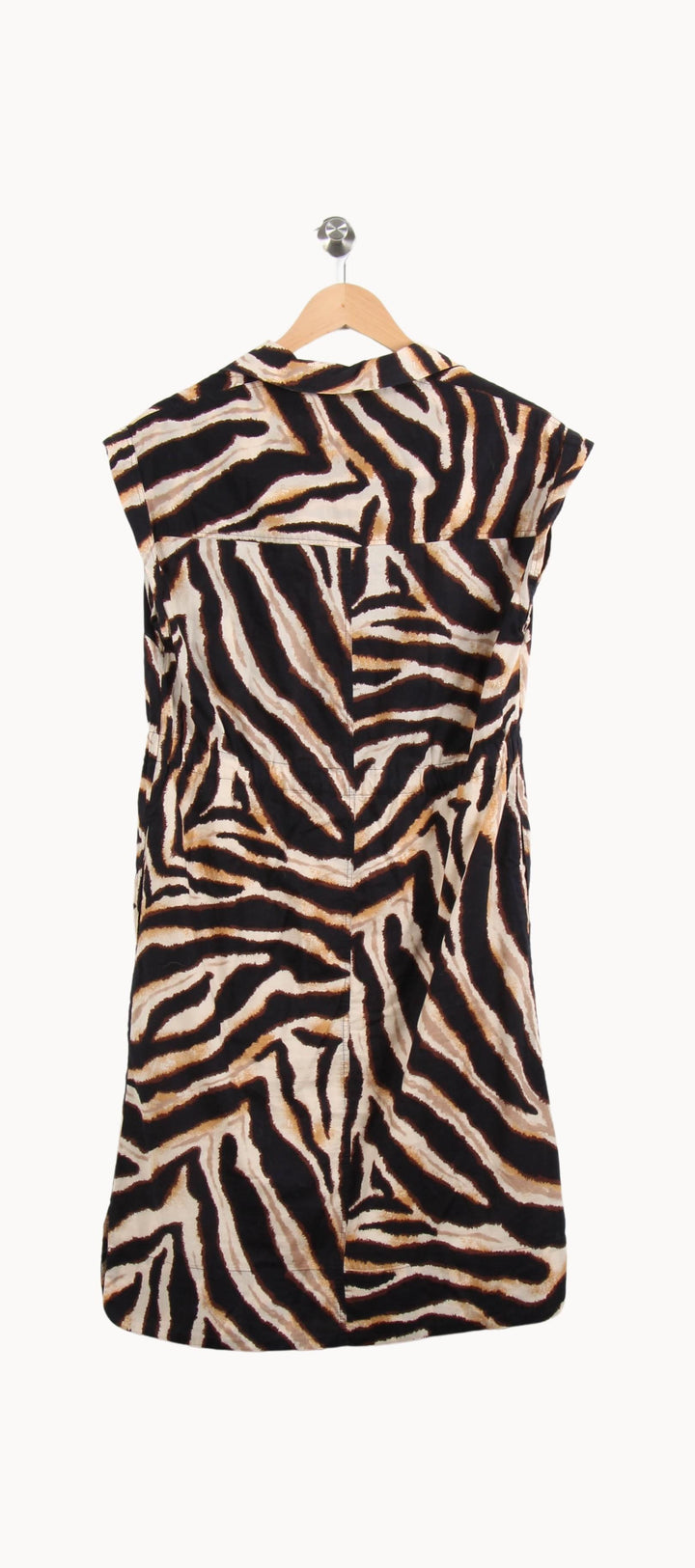 Robe Chemisier Noire et Marron - Taille L/40 de la marque Gerard Darel | PARAD54988 - Vendu par Paradigme - Image 4
