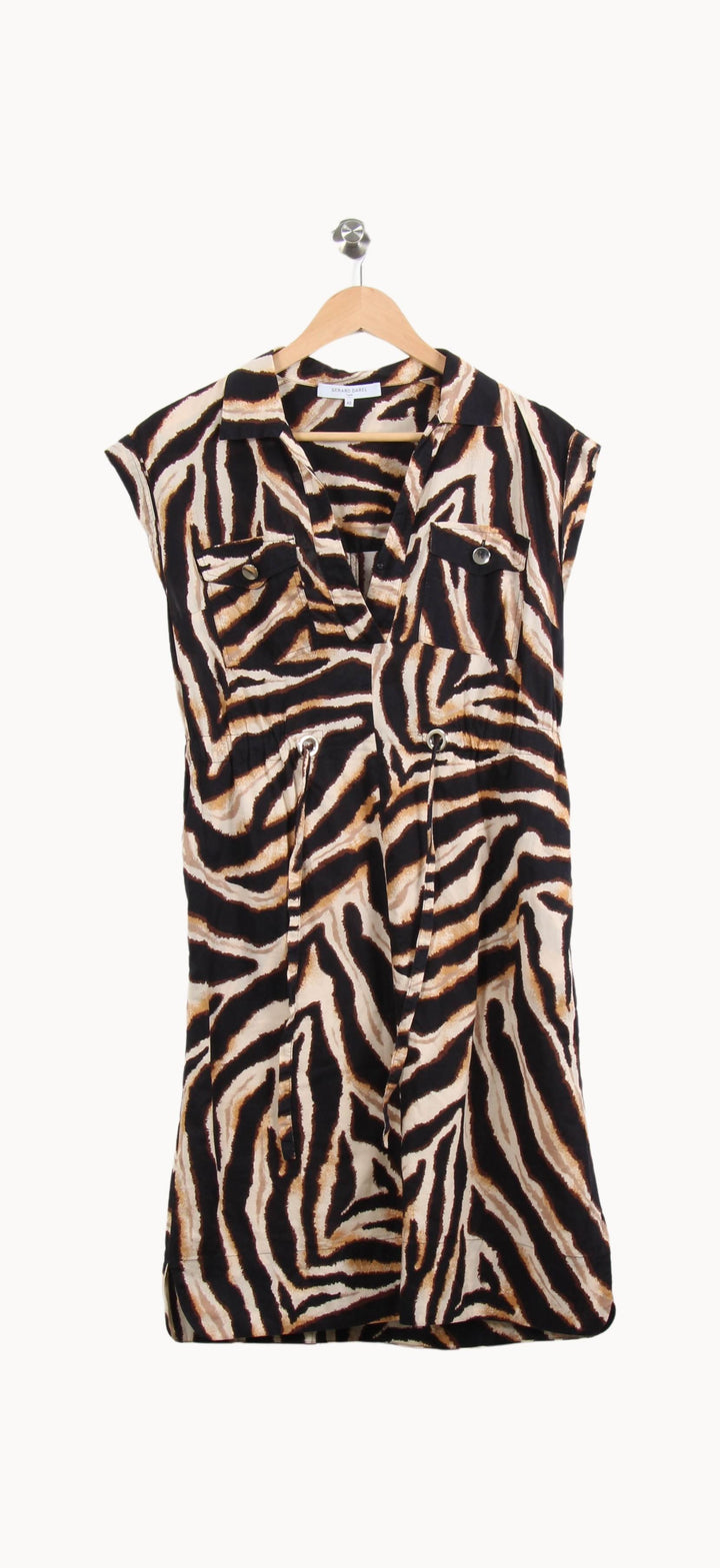 Robe Chemisier Noire et Marron - Taille L/40 de la marque Gerard Darel | PARAD54988 - Vendu par Paradigme - Image 2
