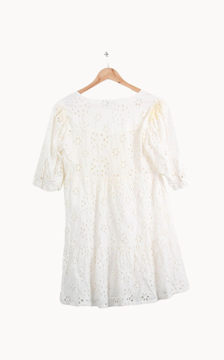 Robe Brodée Blanche - Taille M/38 de la marque Opullence | PARAD54990 - Vendu par Paradigme - Image 4