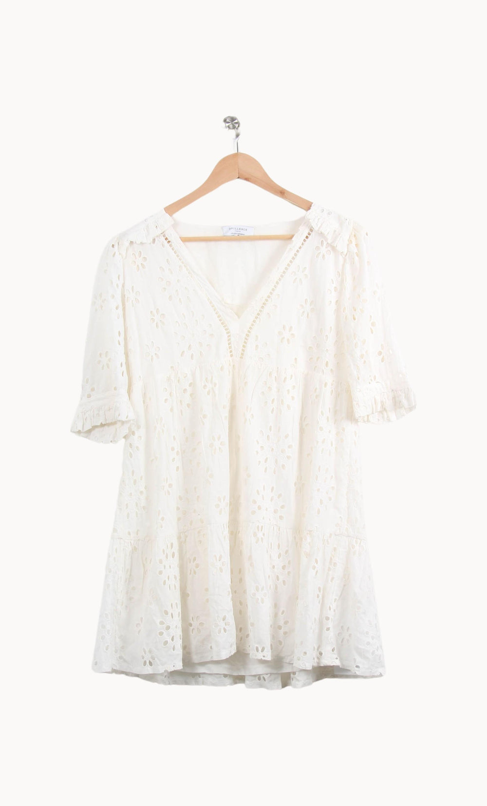 Robe Brodée Blanche - Taille M/38 de la marque Opullence | PARAD54990 - Vendu par Paradigme - Image 2