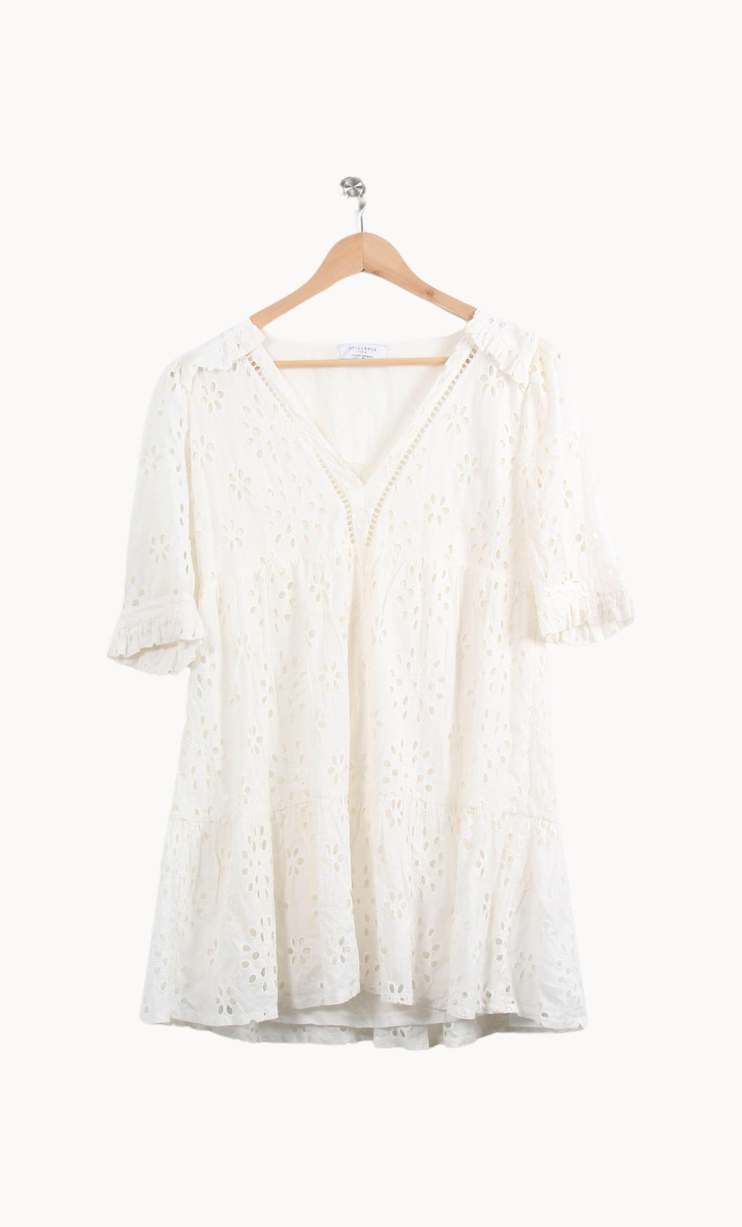 Robe Brodée Blanche - Taille M/38 de la marque Opullence | PARAD54990 - Vendu par Paradigme - Image 2