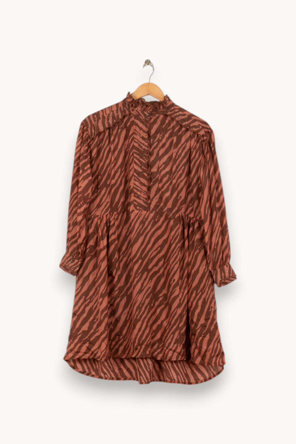 Robe Courte Marron et Rose - Taille S/36 de la marque Louise Misha | PARAD55002 - Vendu par Paradigme - Image 2