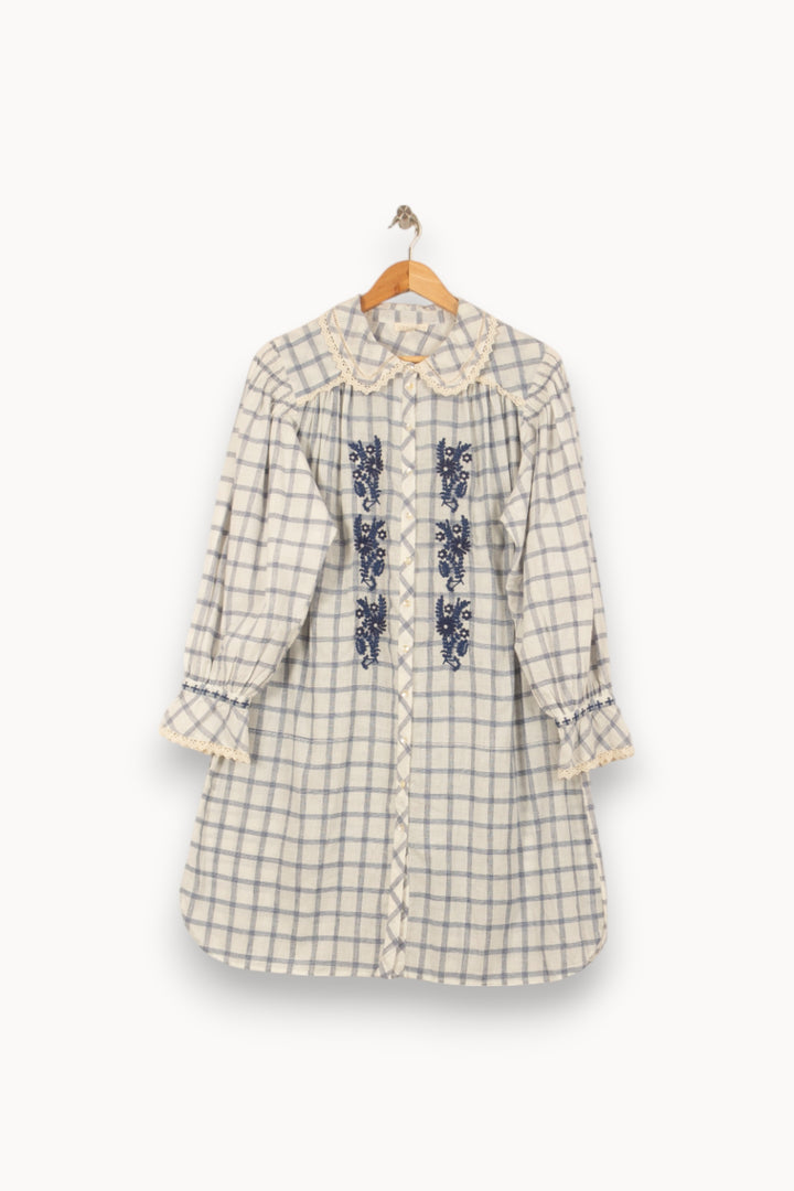 Robe Courte Blanche et Bleue - Taille S/36 de la marque Louise Misha | PARAD55013 - Vendu par Paradigme - Image 2