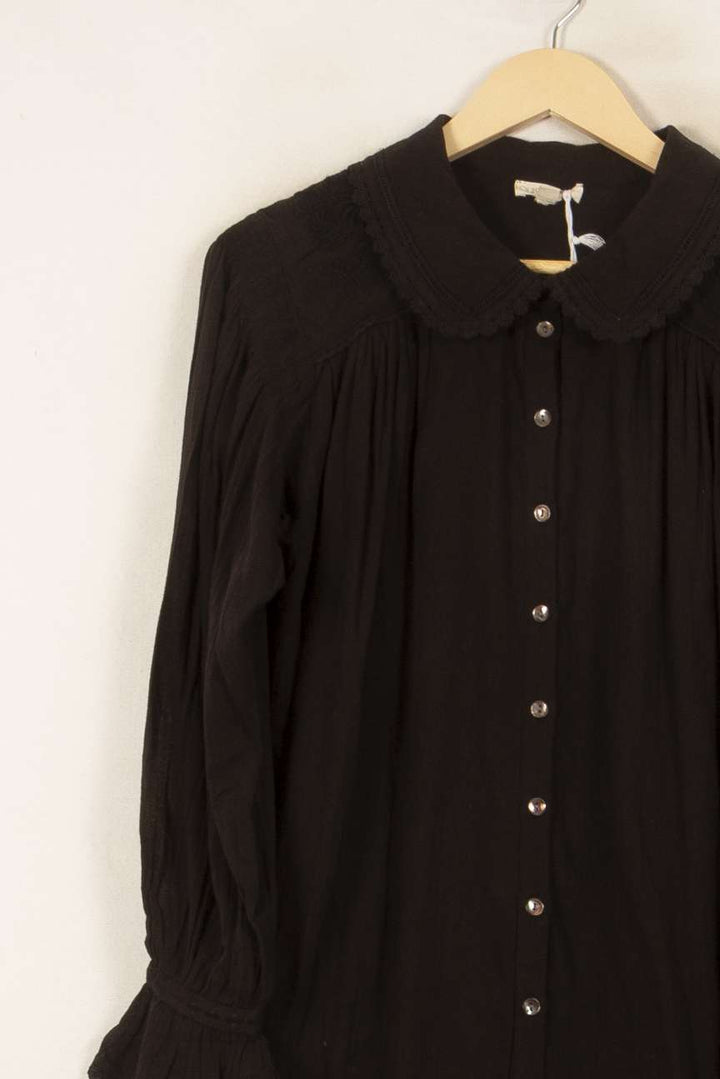Robe Chemise Noire - Taille XS/34 de la marque Louise Misha | PARAD55015 - Vendu par Paradigme - Image 3