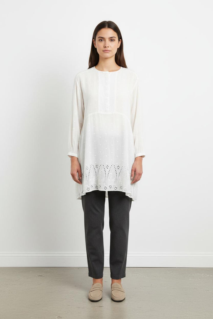 Robe Brodée Blanche - Taille S/36