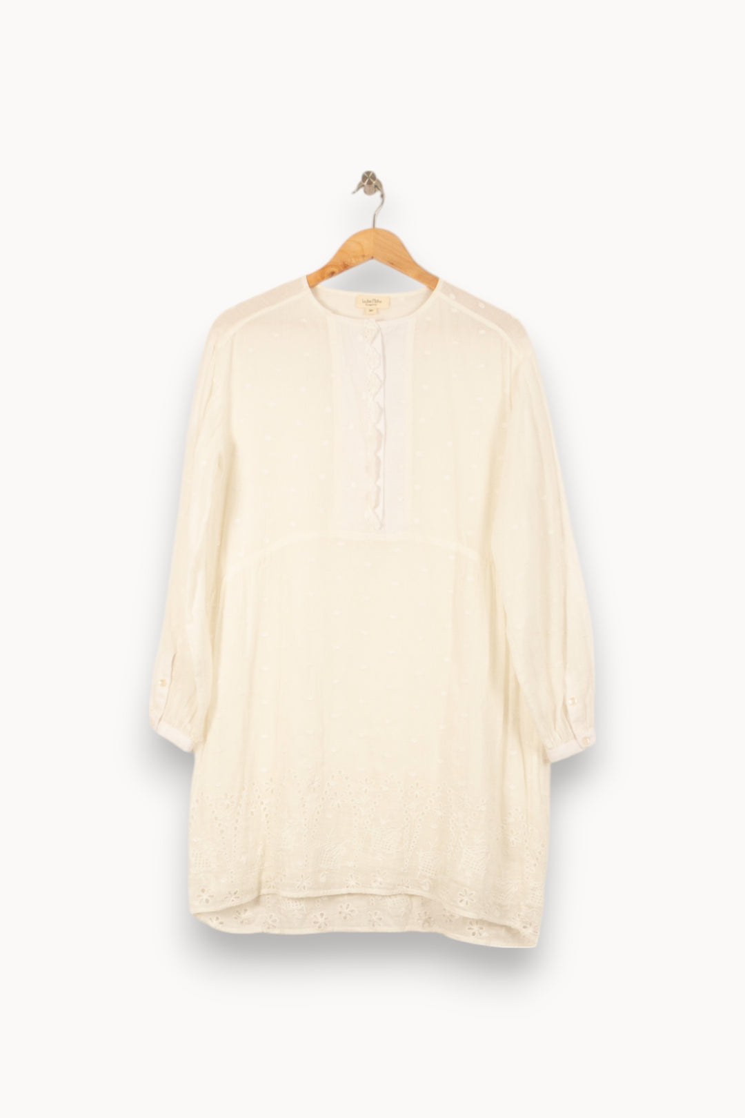 Robe Brodée Blanche - Taille S/36 de la marque Louise Misha | PARAD55016 - Vendu par Paradigme - Image 2