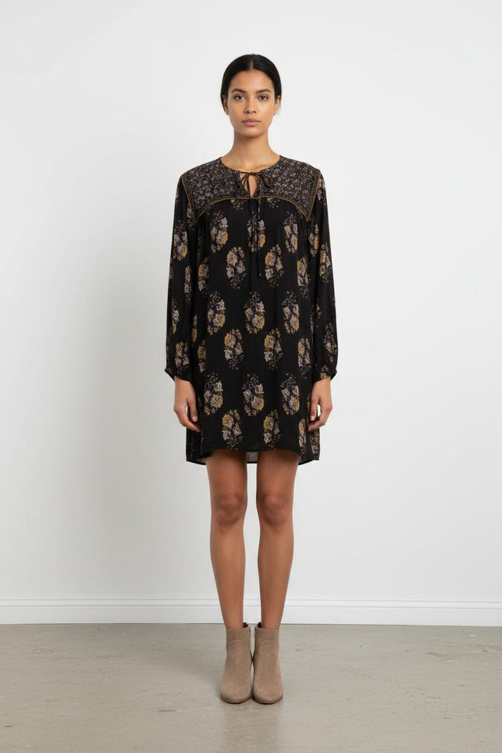 Robe Courte Noire et Beige - Taille S/36