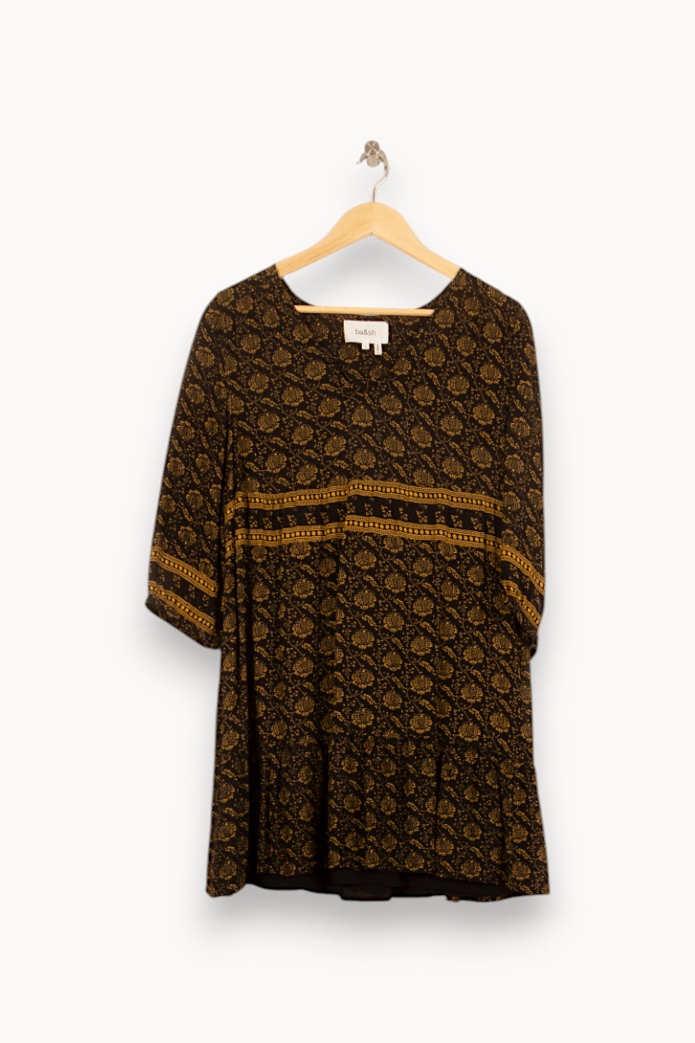Robe Courte Noire et Jaune - Taille S/36 de la marque ba&sh | PARAD55022 - Vendu par Paradigme - Image 2