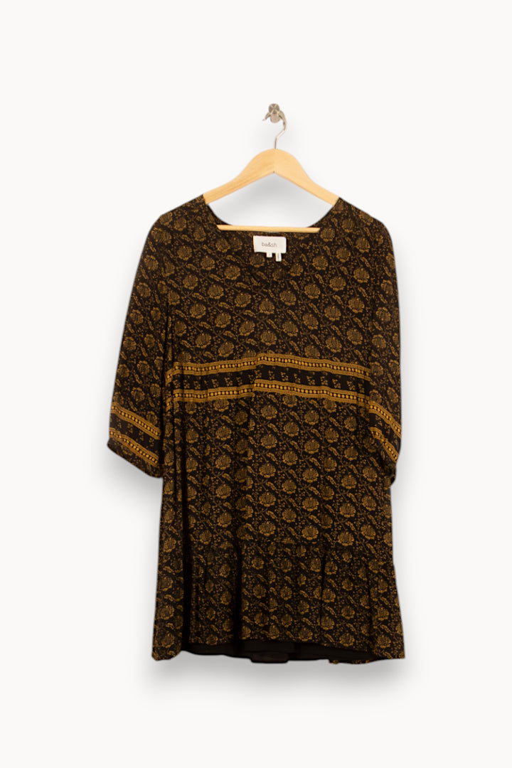Robe Courte Noire et Jaune - Taille S/36 de la marque ba&sh | PARAD55022 - Vendu par Paradigme - Image 2