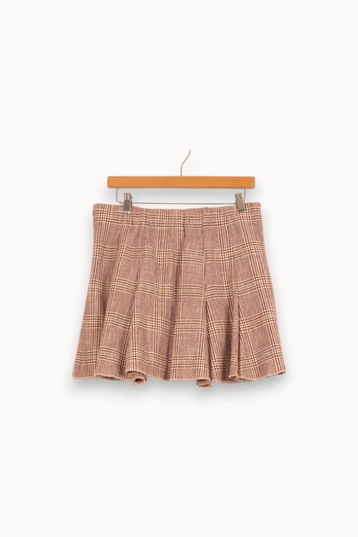 Jupe Plissée Carreaux Bordeaux et Beige - Taille L/40 de la marque Maje | PARAD55025 - Vendu par Paradigme - Image 4