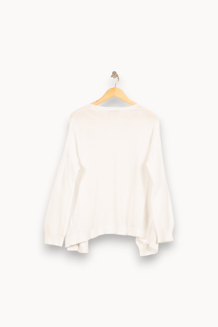 Gilet Blanc - Taille S/36 de la marque La Fée Maraboutée | PARAD55037 - Vendu par Paradigme - Image 4
