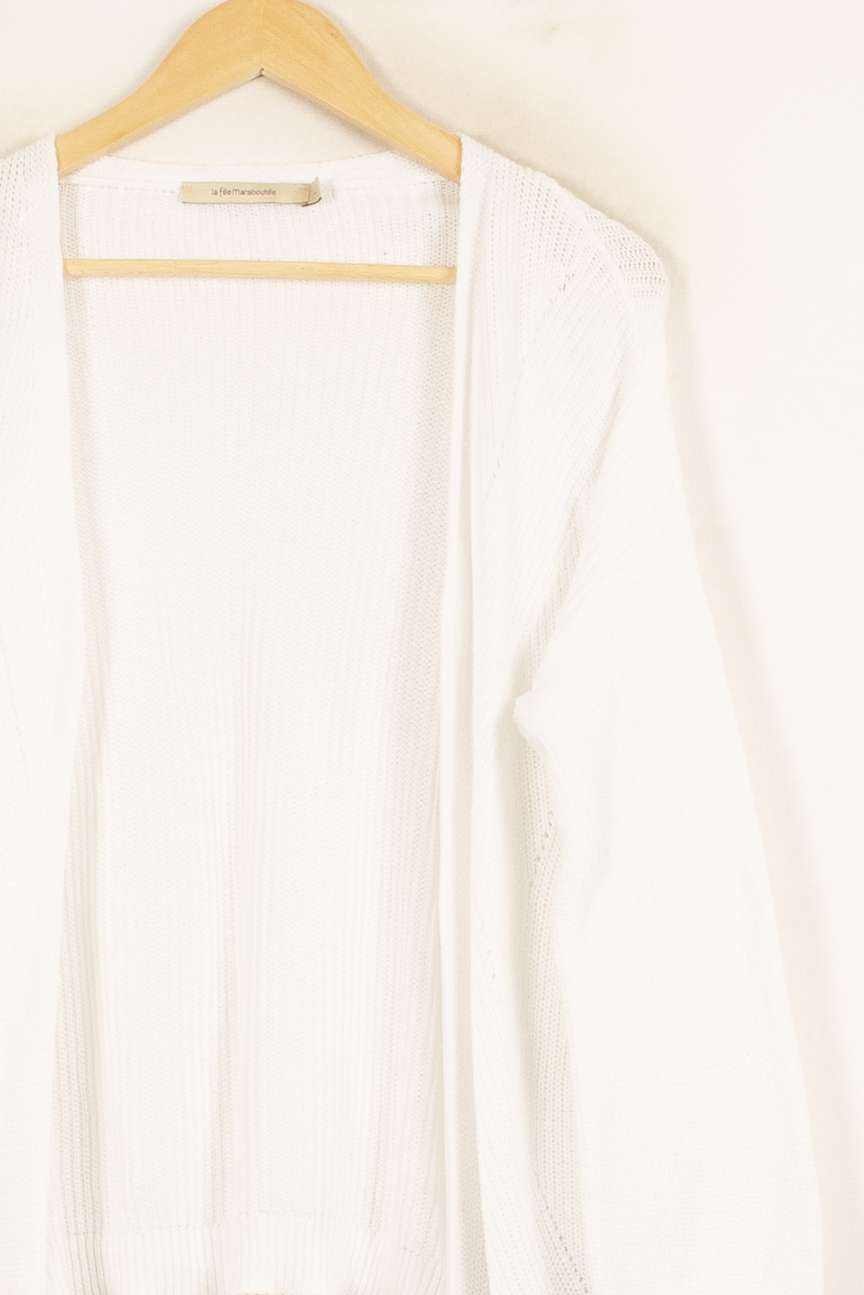 Gilet Blanc - Taille S/36 de la marque La Fée Maraboutée | PARAD55037 - Vendu par Paradigme - Image 3