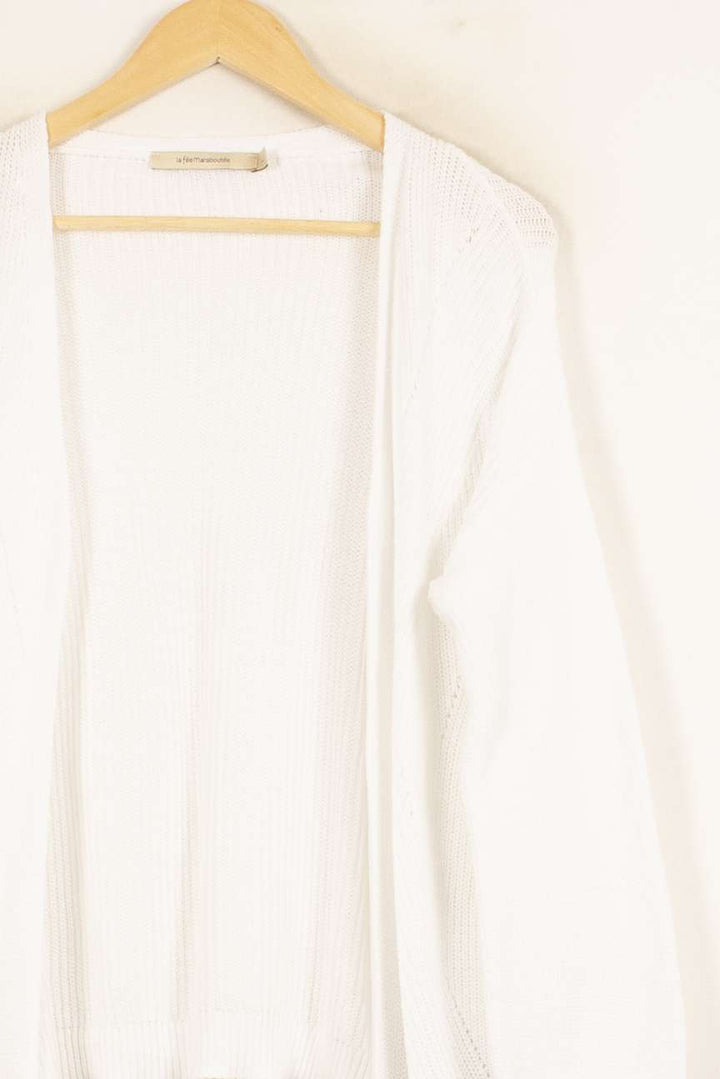 Gilet Blanc - Taille S/36 de la marque La Fée Maraboutée | PARAD55037 - Vendu par Paradigme - Image 3